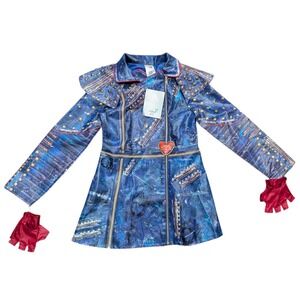 NWT‎ Disney Descendants 2 Evie Faux Leather Jacket 9-10 Girls Kids Halloween